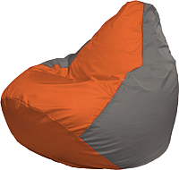 Бескаркасное кресло Flagman Груша Мега Г3.1-214 (оранжевый/серый) - 