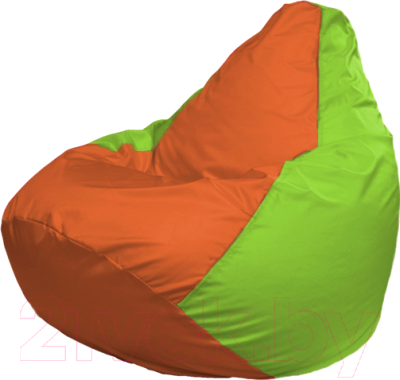 Бескаркасное кресло Flagman Груша Мега Г3.1-215 (оранжевый/салатовый)