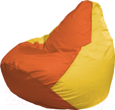 Бескаркасное кресло Flagman Груша Мега Г3.1-219 (оранжевый/желтый)