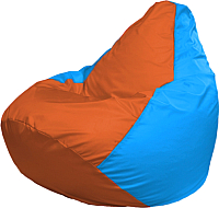 Бескаркасное кресло Flagman Груша Мега Г3.1-220 (оранжевый/голубой) - 