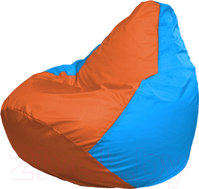 Бескаркасное кресло Flagman Груша Мега Г3.1-221 (оранжевый/голубой)