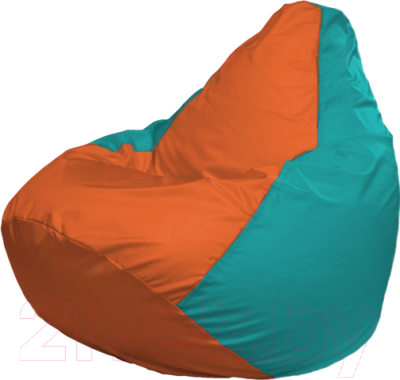Бескаркасное кресло Flagman Груша Мега Г3.1-223 (оранжевый/бирюзовый)