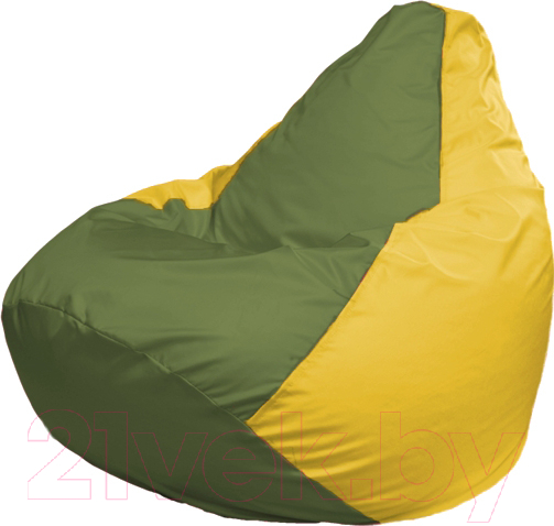 Бескаркасное кресло Flagman Груша Мега Г3.1-228 (оливковый/желтый)