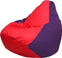 Бескаркасное кресло Flagman Груша Мега Г3.1-233 (красный/фиолетовый) - 