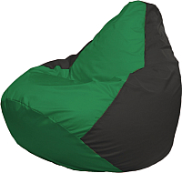 Бескаркасное кресло Flagman Груша Мега Г3.1-235 (зеленый/черный) - 