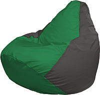 Бескаркасное кресло Flagman Груша Мега Г3.1-238 (зеленый/темно-серый) - 