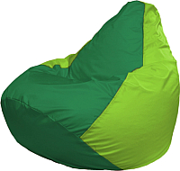 Бескаркасное кресло Flagman Груша Мега Г3.1-241 (зеленый/салатовый) - 