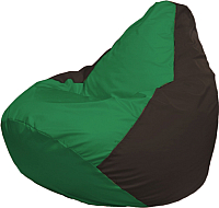 Бескаркасное кресло Flagman Груша Мега Г3.1-242 (зеленый/коричневый) - 