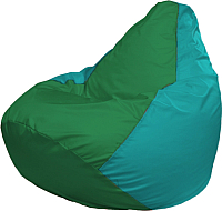 Бескаркасное кресло Flagman Груша Мега Г3.1-243 (зеленый/бирюзовый) - 
