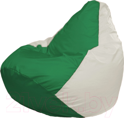 Бескаркасное кресло Flagman Груша Мега Г3.1-244 (зеленый/белый)