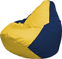 Бескаркасное кресло Flagman Груша Мега Г3.1-248 (желтый/темно-синий) - 