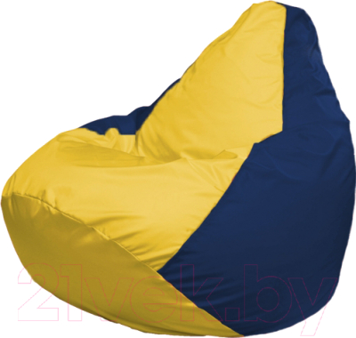 Бескаркасное кресло Flagman Груша Мега Г3.1-248 (желтый/темно-синий)