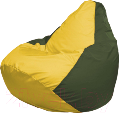Бескаркасное кресло Flagman Груша Мега Г3.1-250 (желтый/темно-оливковый)