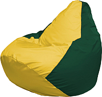 Бескаркасное кресло Flagman Груша Мега Г3.1-251 (желтый/темно-зеленый) - 