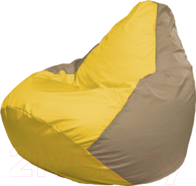 Бескаркасное кресло Flagman Груша Мега Г3.1-252 (желтый/темно-бежевый)