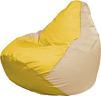 Бескаркасное кресло Flagman Груша Мега Г3.1-255 (желтый/светло-бежевый) - 
