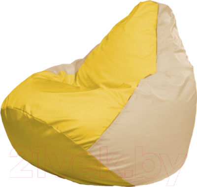 Бескаркасное кресло Flagman Груша Мега Г3.1-255 (желтый/светло-бежевый)