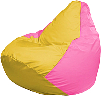 Бескаркасное кресло Flagman Груша Мега Г3.1-257 (желтый/розовый) - 