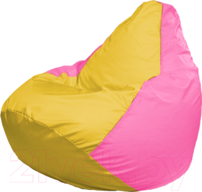 Бескаркасное кресло Flagman Груша Мега Г3.1-257 (желтый/розовый)