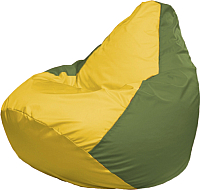 Бескаркасное кресло Flagman Груша Мега Г3.1-259 (желтый/оливковый) - 