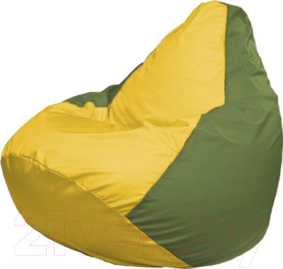 Бескаркасное кресло Flagman Груша Мега Г3.1-259 (желтый/оливковый)