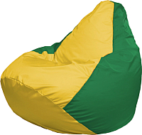 Бескаркасное кресло Flagman Груша Мега Г3.1-262 (желтый/зеленый) - 