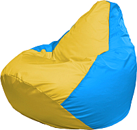 Бескаркасное кресло Flagman Груша Мега Г3.1-263 (желтый/голубой) - 