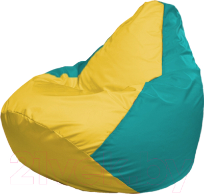Бескаркасное кресло Flagman Груша Мега Г3.1-264 (желтый/бирюзовый)