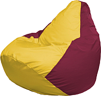Бескаркасное кресло Flagman Груша Мега Г3.1-265 (желтый/бордовый) - 