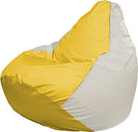 Бескаркасное кресло Flagman Груша Мега Г3.1-266 (желтый/белый) - 