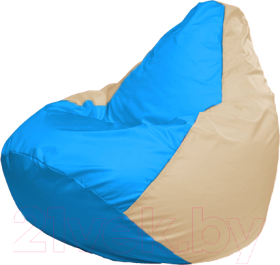 Бескаркасное кресло Flagman Груша Мега Г3.1-275 (голубой/светло-бежевый)