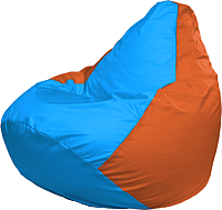 Бескаркасное кресло Flagman Груша Мега Г3.1-278 (голубой/оранжевый) - 
