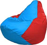 Бескаркасное кресло Flagman Груша Мега Г3.1-279 (голубой/красный) - 