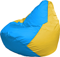 Бескаркасное кресло Flagman Груша Мега Г3.1-280 (голубой/желтый) - 