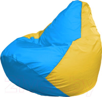 Бескаркасное кресло Flagman Груша Мега Г3.1-280 (голубой/желтый)