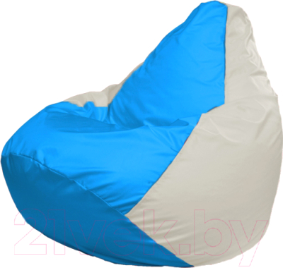 Бескаркасное кресло Flagman Груша Мега Г3.1-282 (голубой/белый)