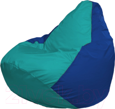 Бескаркасное кресло Flagman Груша Мега Г3.1-291 (бирюзовый/синий)