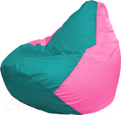 Бескаркасное кресло Flagman Груша Мега Г3.1-295 (бирюзовый/розовый)