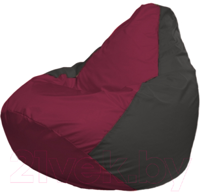 Бескаркасное кресло Flagman Груша Мега Г3.1-300 (бордовый/темно-серый)