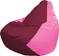 Бескаркасное кресло Flagman Груша Мега Г3.1-306 (бордовый/розовый) - 