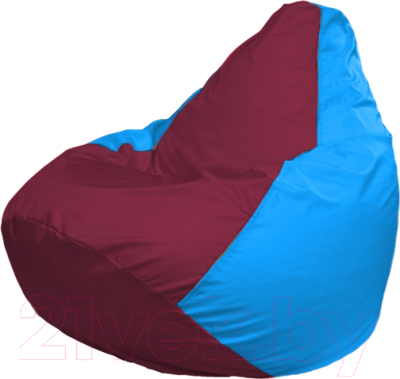 Бескаркасное кресло Flagman Груша Мега Г3.1-310 (бордовый/голубой)