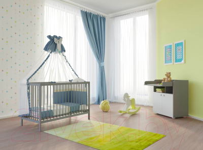 Детская кроватка Polini Kids Simple 101 (серый)
