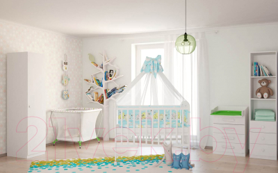 Детская кроватка Polini Kids Simple 323 (белый)