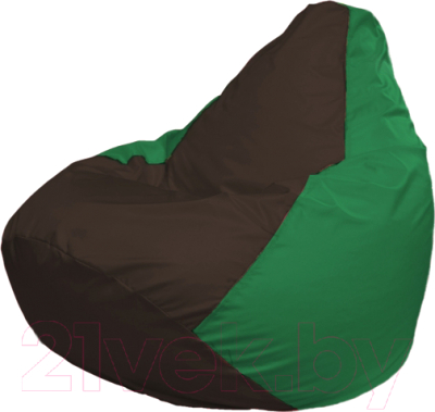 Бескаркасное кресло Flagman Груша Мега Г3.1-321 (коричневый/зеленый)