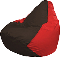 Бескаркасное кресло Flagman Груша Мега Г3.1-322 (коричневый/красный) - 
