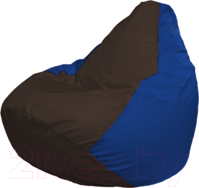 Бескаркасное кресло Flagman Груша Мега Г3.1-328 (коричневый/синий)