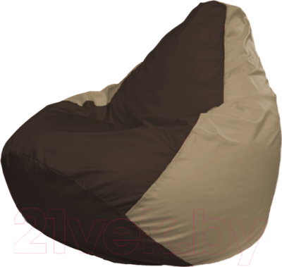 Бескаркасное кресло Flagman Груша Мега Г3.1-330 (коричневый/темно-бежевый)