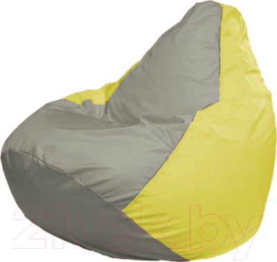 Бескаркасное кресло Flagman Груша Мега Г3.1-338 (серый/желтый)
