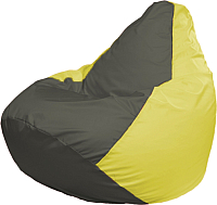 Бескаркасное кресло Flagman Груша Мега Г3.1-360 (темно-серый/желтый) - 
