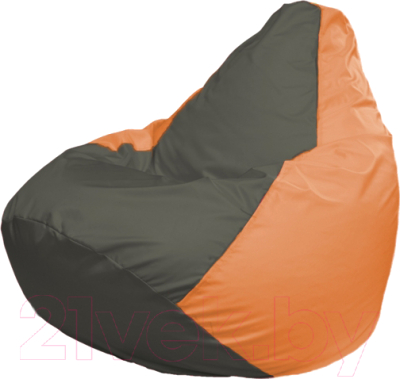 Бескаркасное кресло Flagman Груша Мега Г3.1-363 (темно-серый/оранжевый)